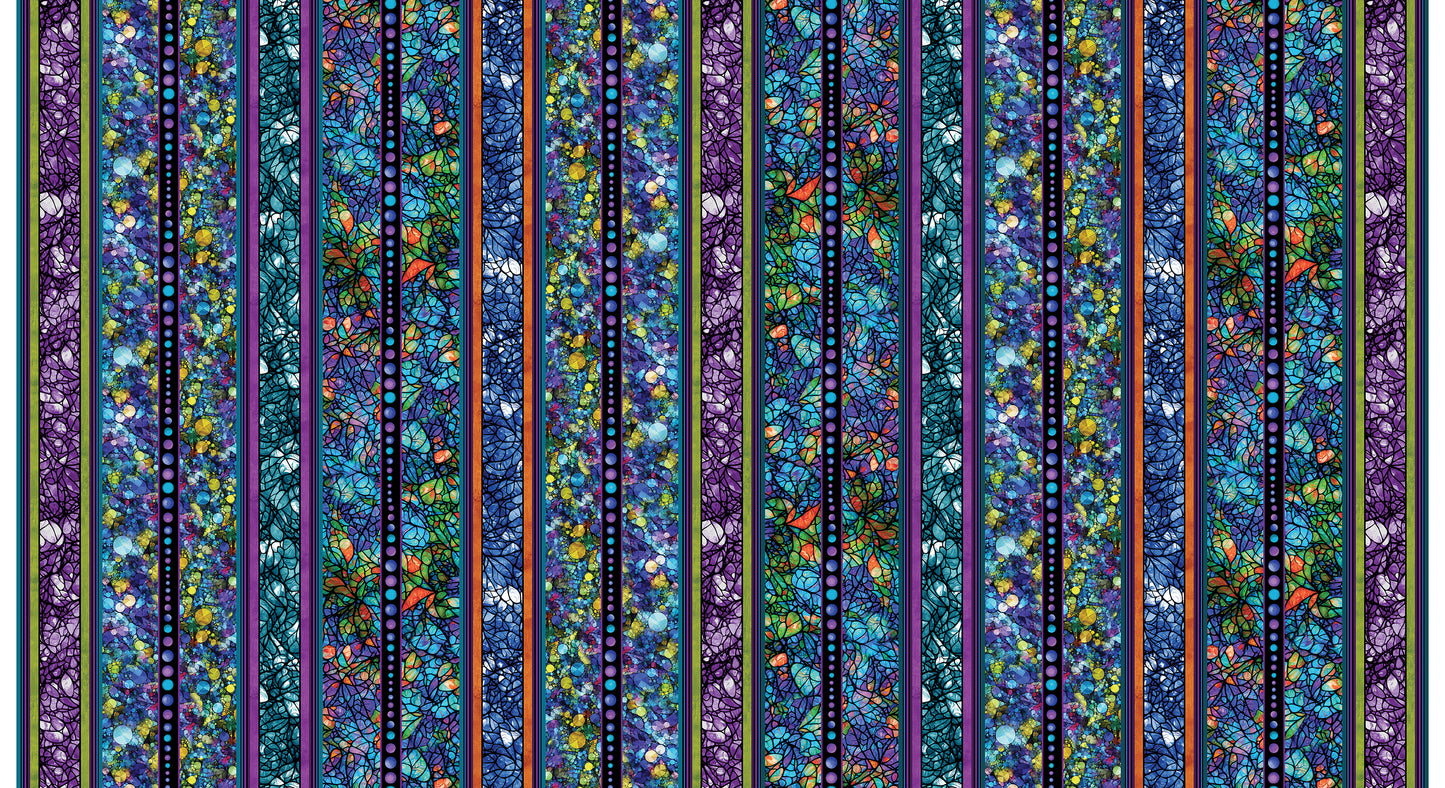 Benartex Cat Artistry Fractal Stripe 16735-99