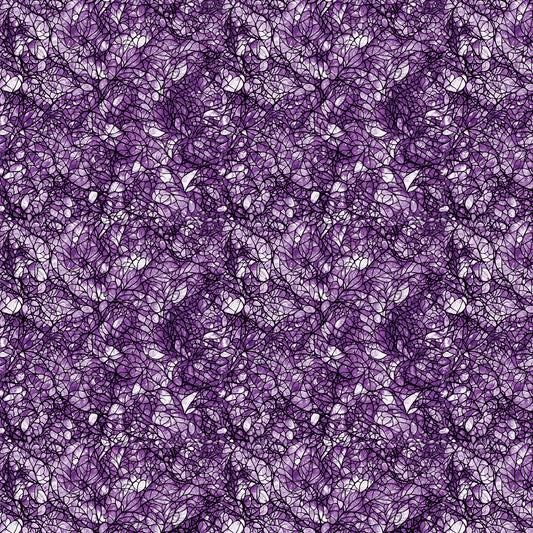 Benartex Cat Artistry Glassine Purple 16736-66