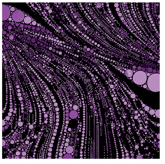 Benartex Cat Artistry Circled Swirl Purple 16737-66