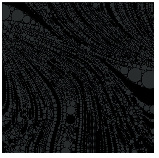 Benartex Cat Artistry Circled Swirl Black 16737-90