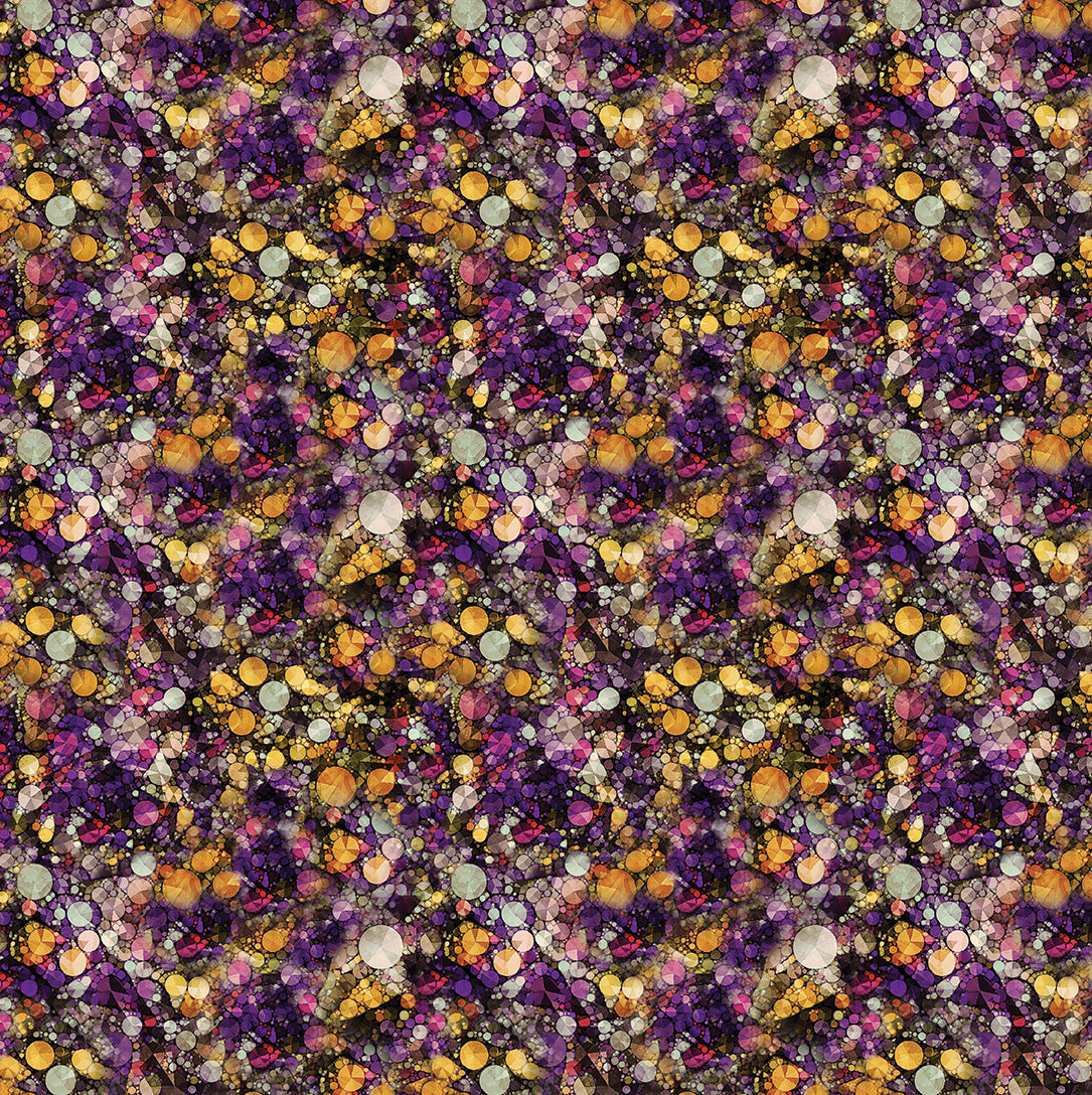 Benartex Cat Artistry Sparkle Purple/Multi 16738-63