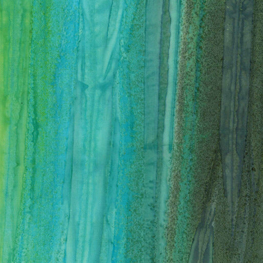 Benartex Bali Landscapes Rainbows Turquoise/Yellow 9260-83
