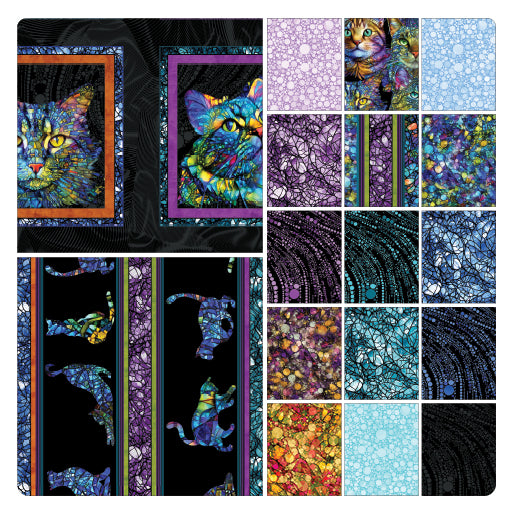 Benartex Cat Artistry Complete Collection Bundle