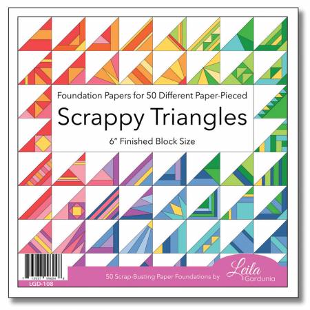 Scrappy Triangles Foundation Paper by Leila Gardunia Design LGD-108