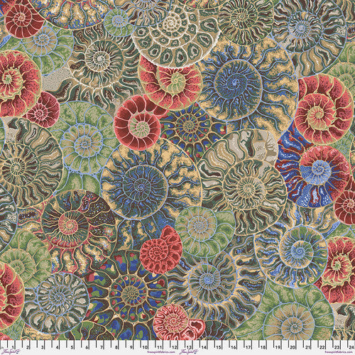 Free Spirit Fabrics Philip Jacobs Ammonites Neutral PWPJ128-neutral