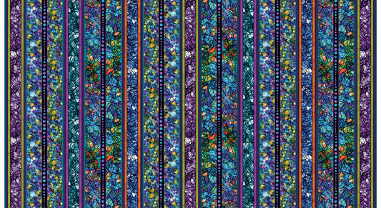 Benartex Cat Artistry Fractal Stripe 16735-99