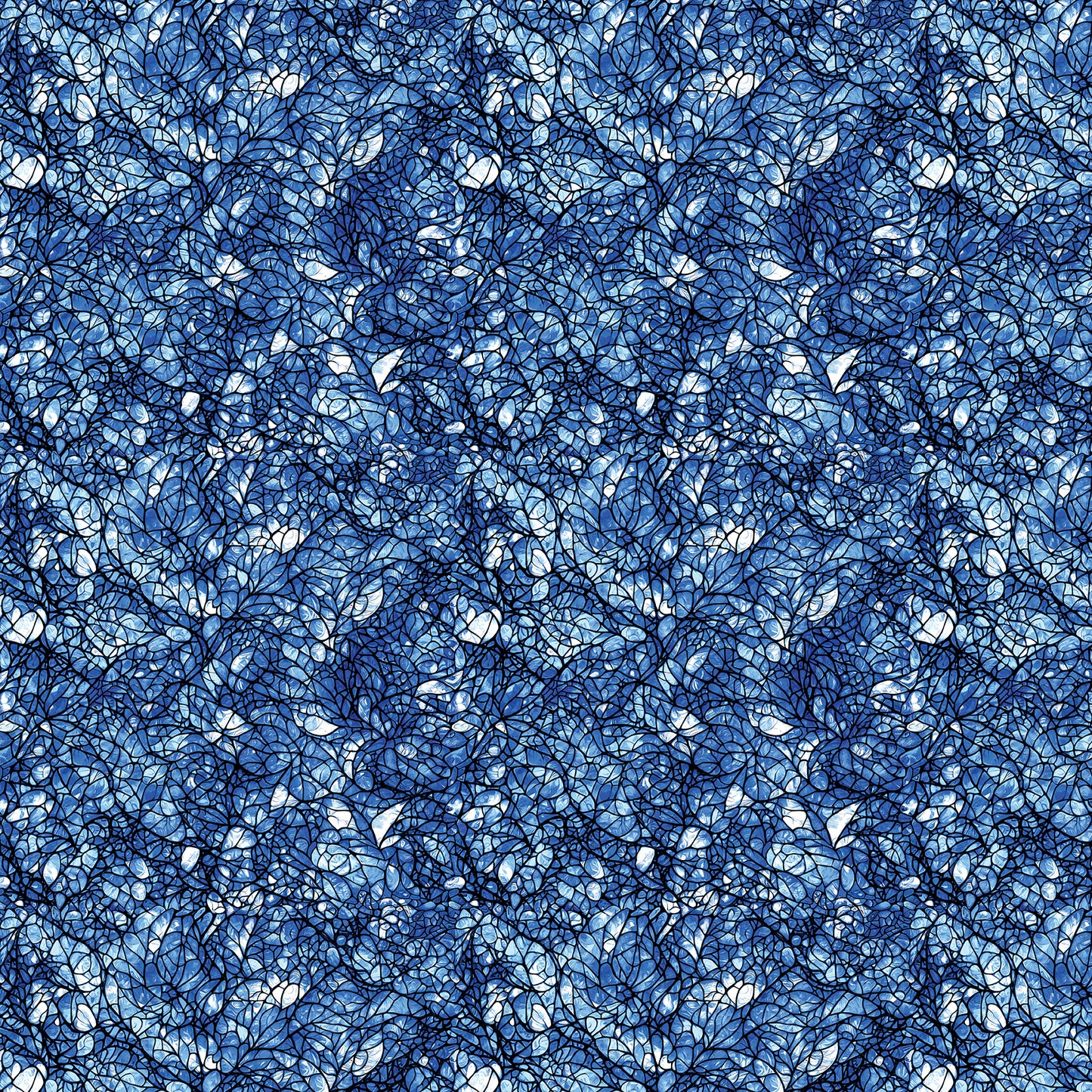 Benartex Cat Artistry Glassine Blue 16736-55