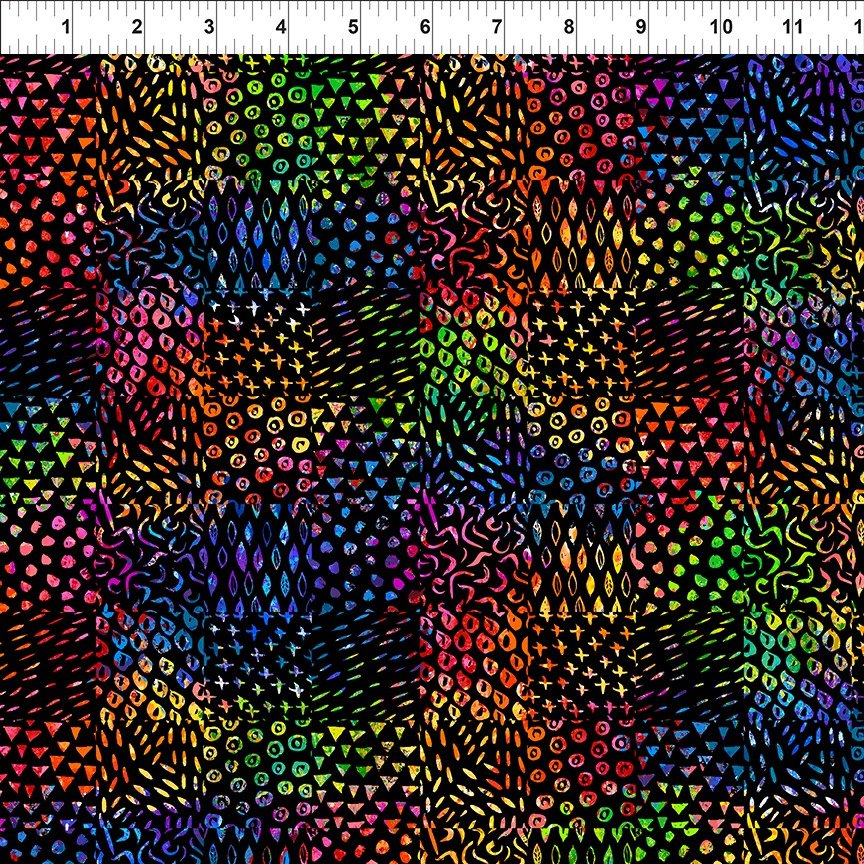 In The Beginning Urban Jungle II  7UJB-1  Pattern Squares Multi