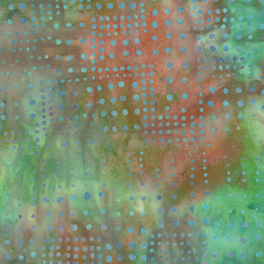 Benartex Bali Dot Craze Green Coral 9281-44