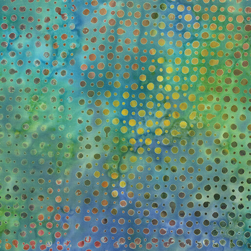 Benartex Bali Dot Craze Big Little Dot Blue Multi 9283-95