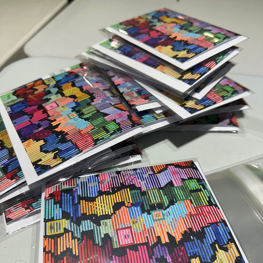 Note card Homage to Yaacov Agam